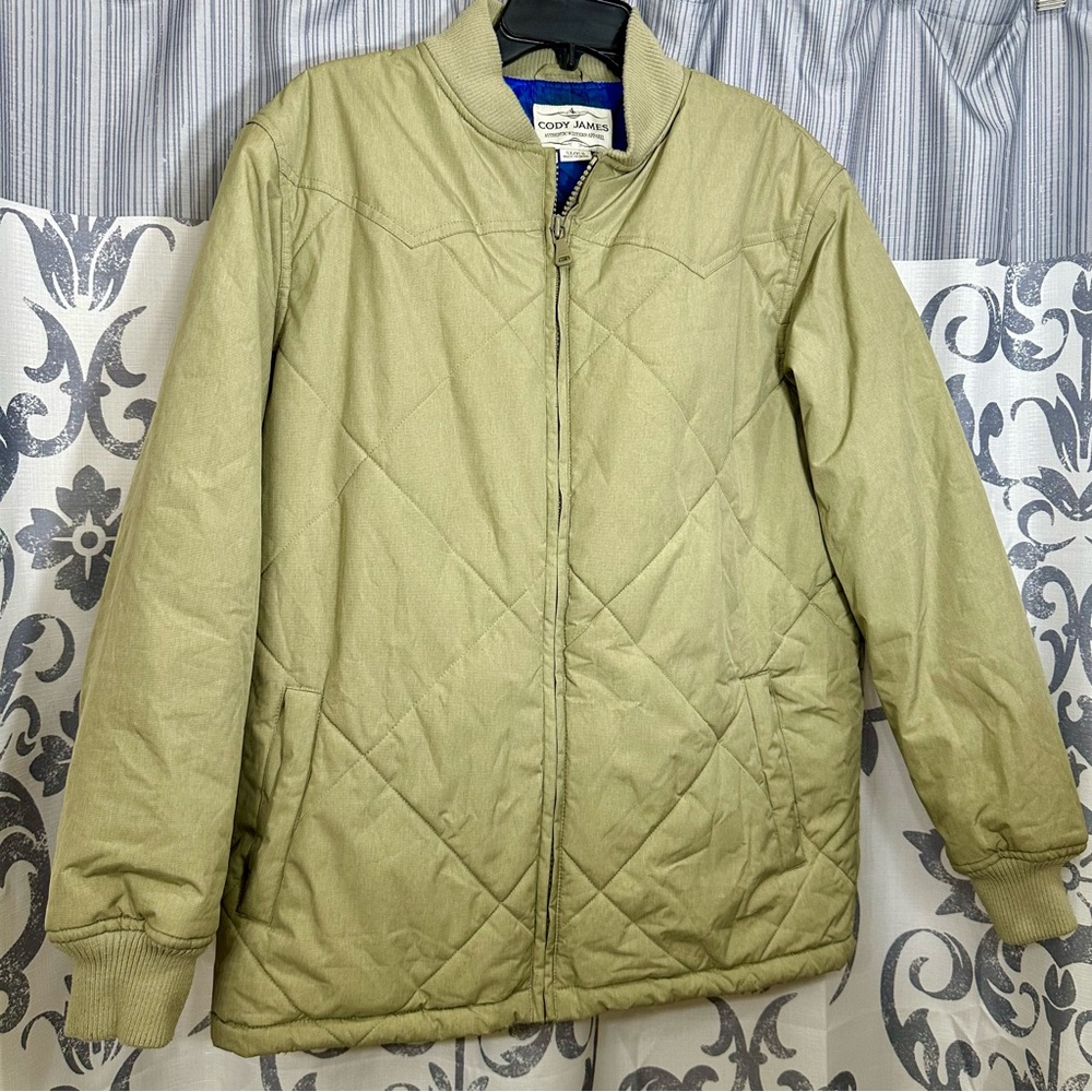 EUC Cody James Men's Quilted Jacket in Olive Size S‎